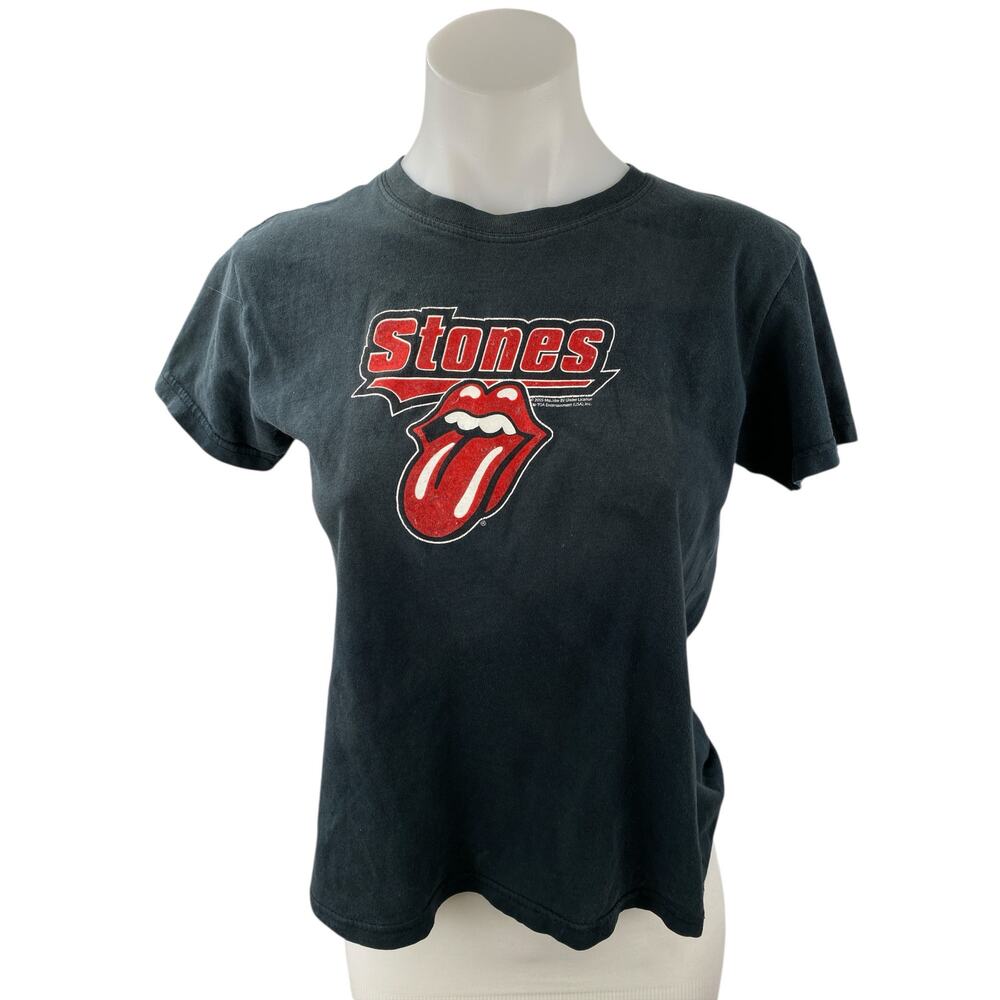 Anthill Rockware Women's Black Rolling Stone Band Concert Tour T Shirt Tee Top S